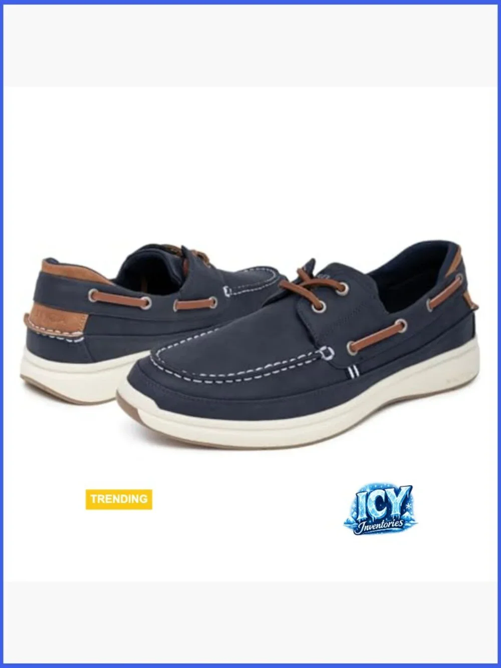 Men's Classic Lace-Up Mocc Shoes Cushioned Insole Casual Deck Loafers Walking